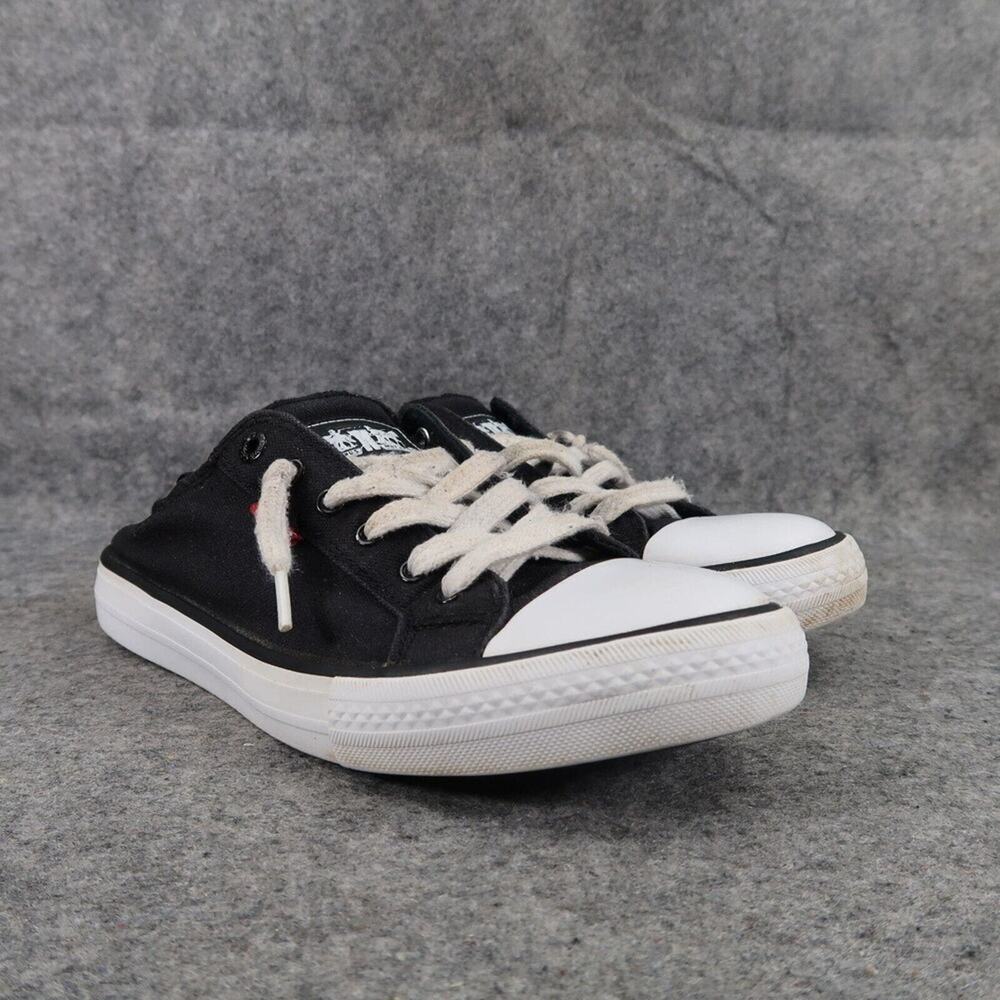 Levis Shoes Womens 7 Sneakers Slip On Stretch Canvas Casual Black Active Comfort